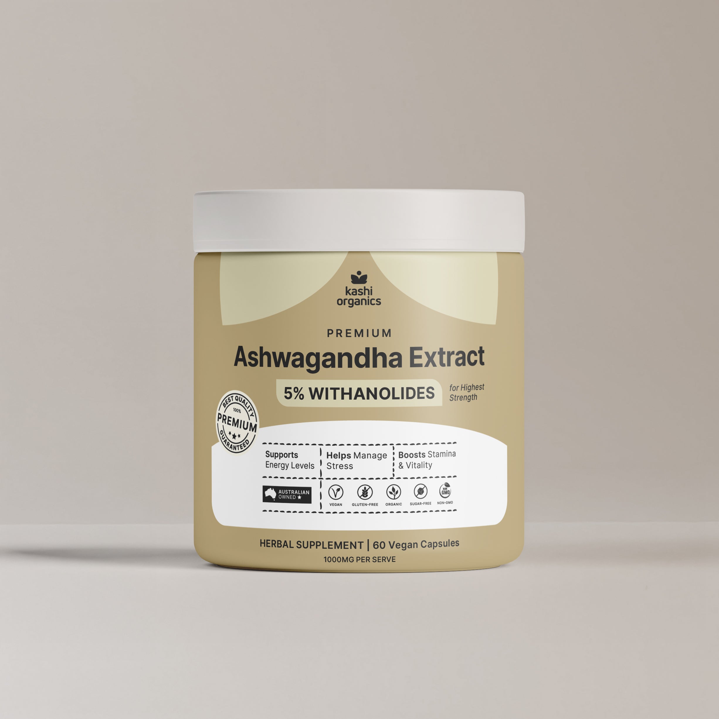 Premium Ashwagandha Extract – 5% Withanolides (Capsules)