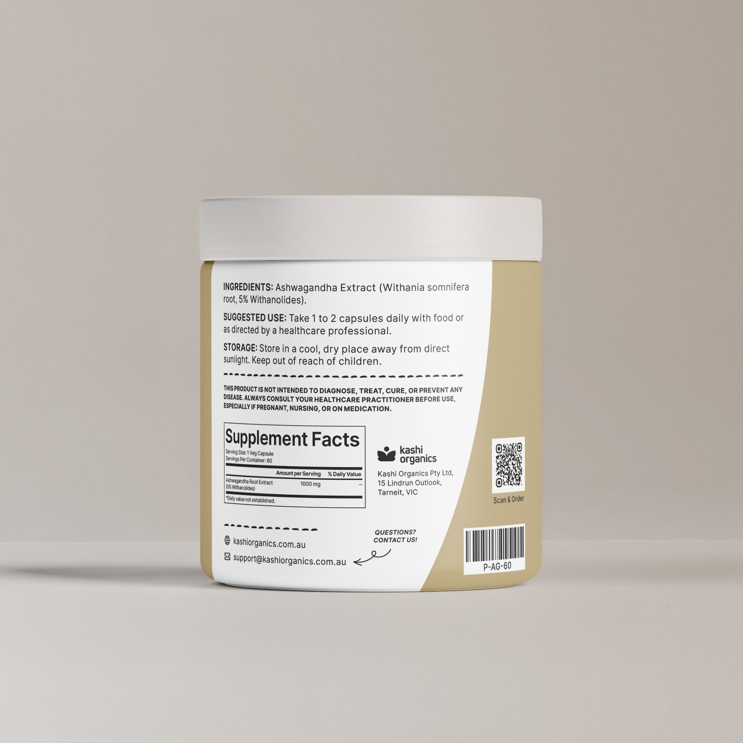 Premium Ashwagandha Extract – 5% Withanolides (Capsules)